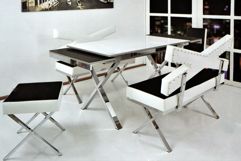 τραπεζαρία xiasti black-white